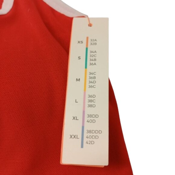 Women's Contrast Trim Layered Bralette Colsie Lively Red S NWT - Picture 4 of 7